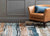 Colorful Waves Robin's Egg Blue in Robin's Egg Blue 5'3"x7'10" Area Rugs