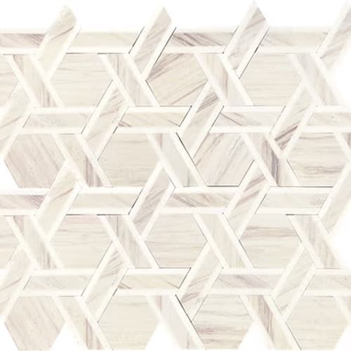 Fonte in Pier White Blend Rotating Hexagon Natural Stone