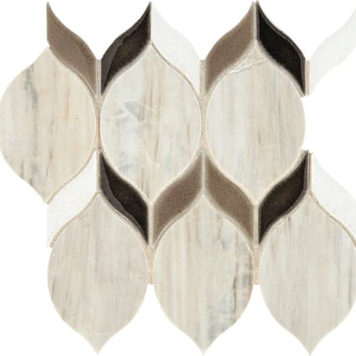 Fonte in Pier White Blend Double Leaf Natural Stone