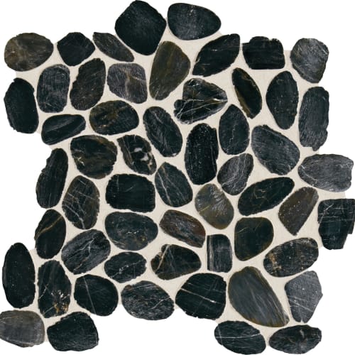 Decorative Accents in Black River - River Pebble Natural Stone