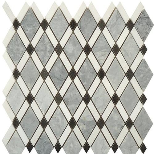 Diamond in Mugworth-Thassos White-Basalt Natural Stone