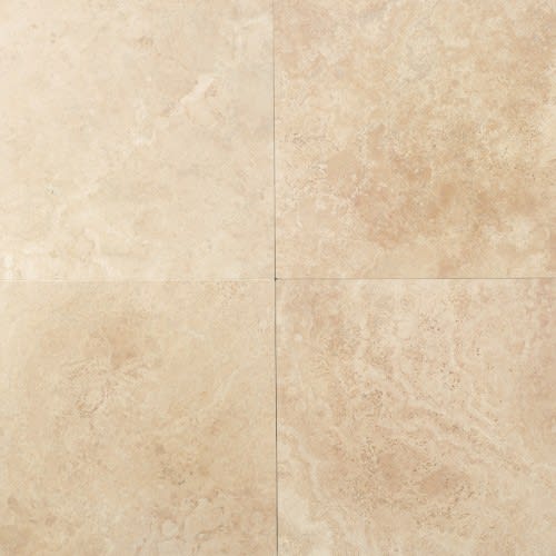 Travertine Collection in Mediterranean Ivory 12x12 Honed Natural Stone