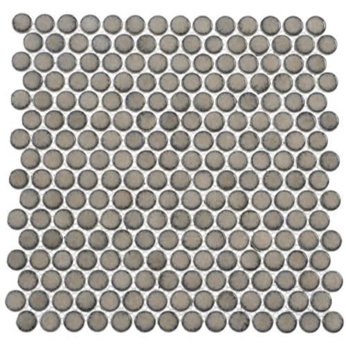 Greenwich Collection Penny Round in Downtown Fervor (Penny Round) Glass Tile