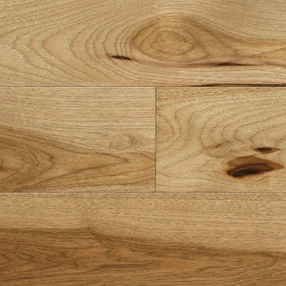 Elegancia Collection - Hickory Fuego Engineered Solid in Satin 4 1/4 " Hardwood
