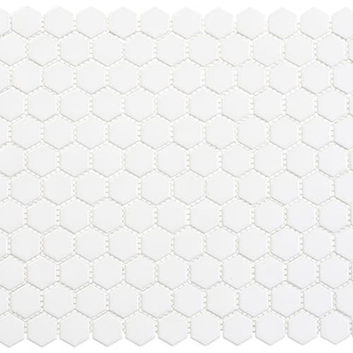 Freedom Avenue Collection - 3/4" Hex in United Dove Glass Tile