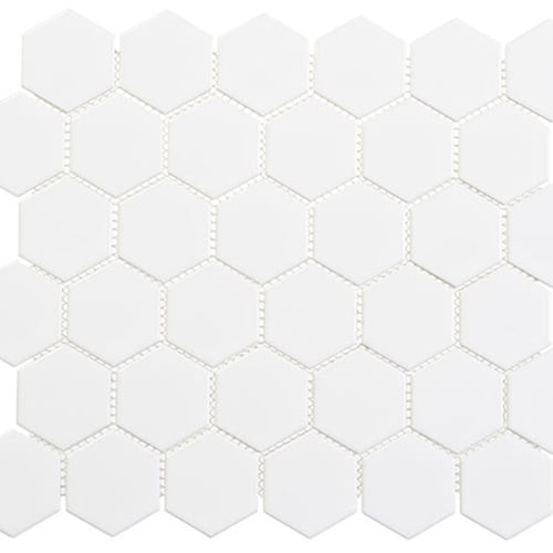 Freedom Avenue Collection - 2" Hex in United Dove Glass Tile