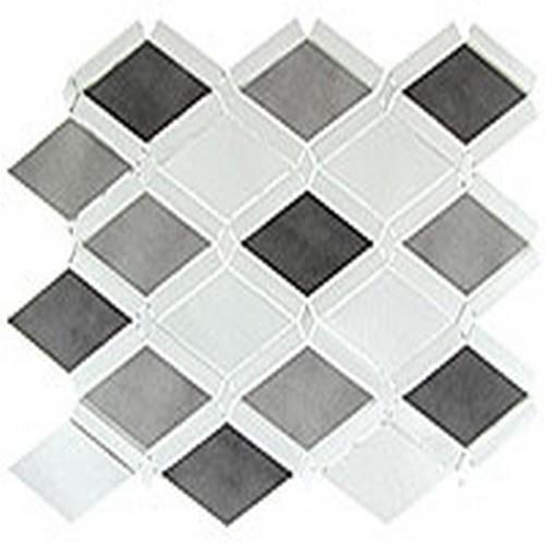 Falling Star in Platinum Moon Aluminum Mix 2 1/8x3 5/8 Tile