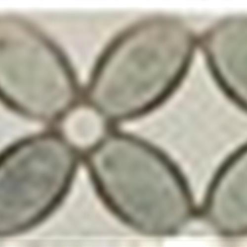 Flower in Ming Green-Thassos White-Thassos White Listello Natural Stone
