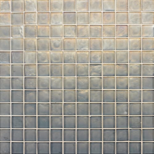 Uniquely Oceanside - Irid 1 x 1 in Fleet Blue Glass Tile
