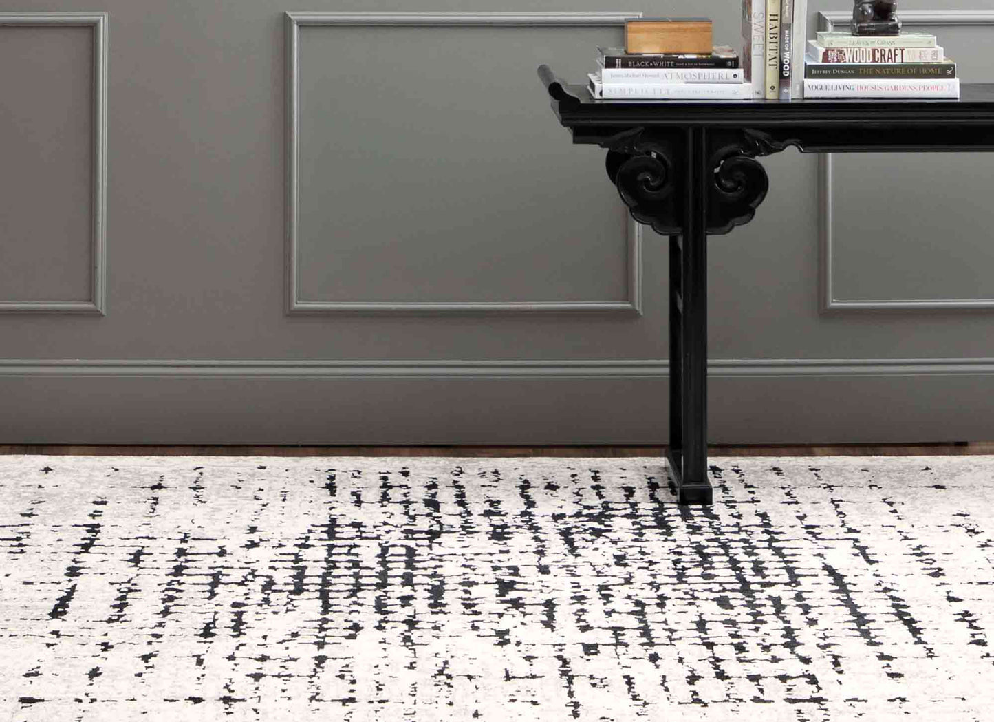 Flux Screen Alabaster in Alabaster 5'3"x7'10" Area Rugs