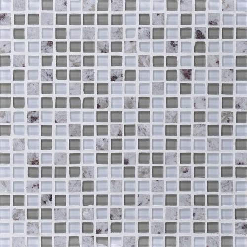Granite Radiance in Kashmir White Blend Glass Tile