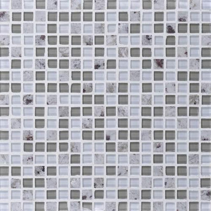 Granite Radiance in Kashmir White Blend Glass Tile