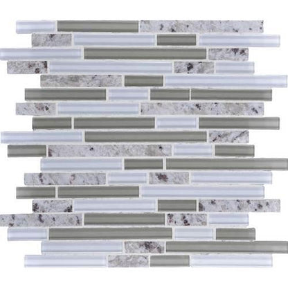 Granite Radiance in Kashmir White Blend Glass Tile