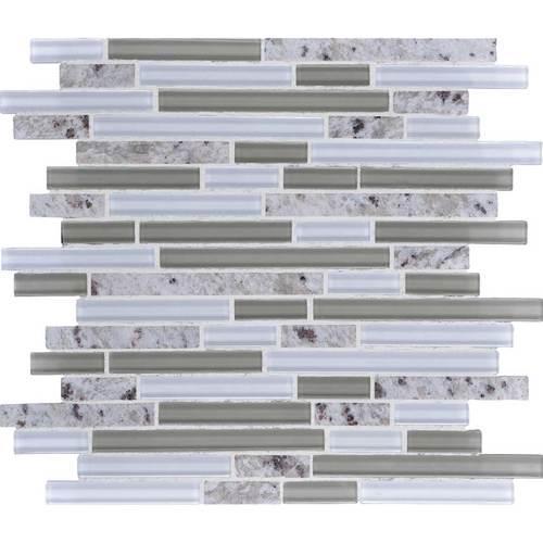 Granite Radiance in Kashmir White Blend Glass Tile