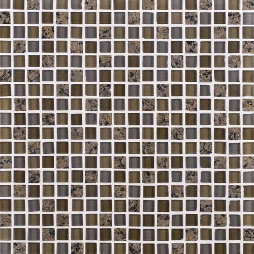 Granite Radiance in Tropical Brown Blend Glass Tile