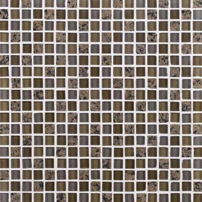 Granite Radiance in Tropical Brown Blend Glass Tile