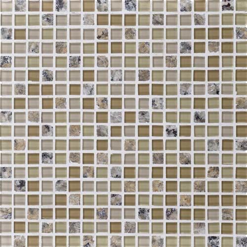 Granite Radiance in New Venetian Gold Blend Glass Tile