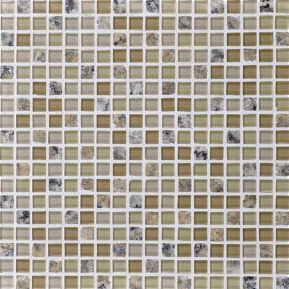 Granite Radiance in New Venetian Gold Blend Glass Tile