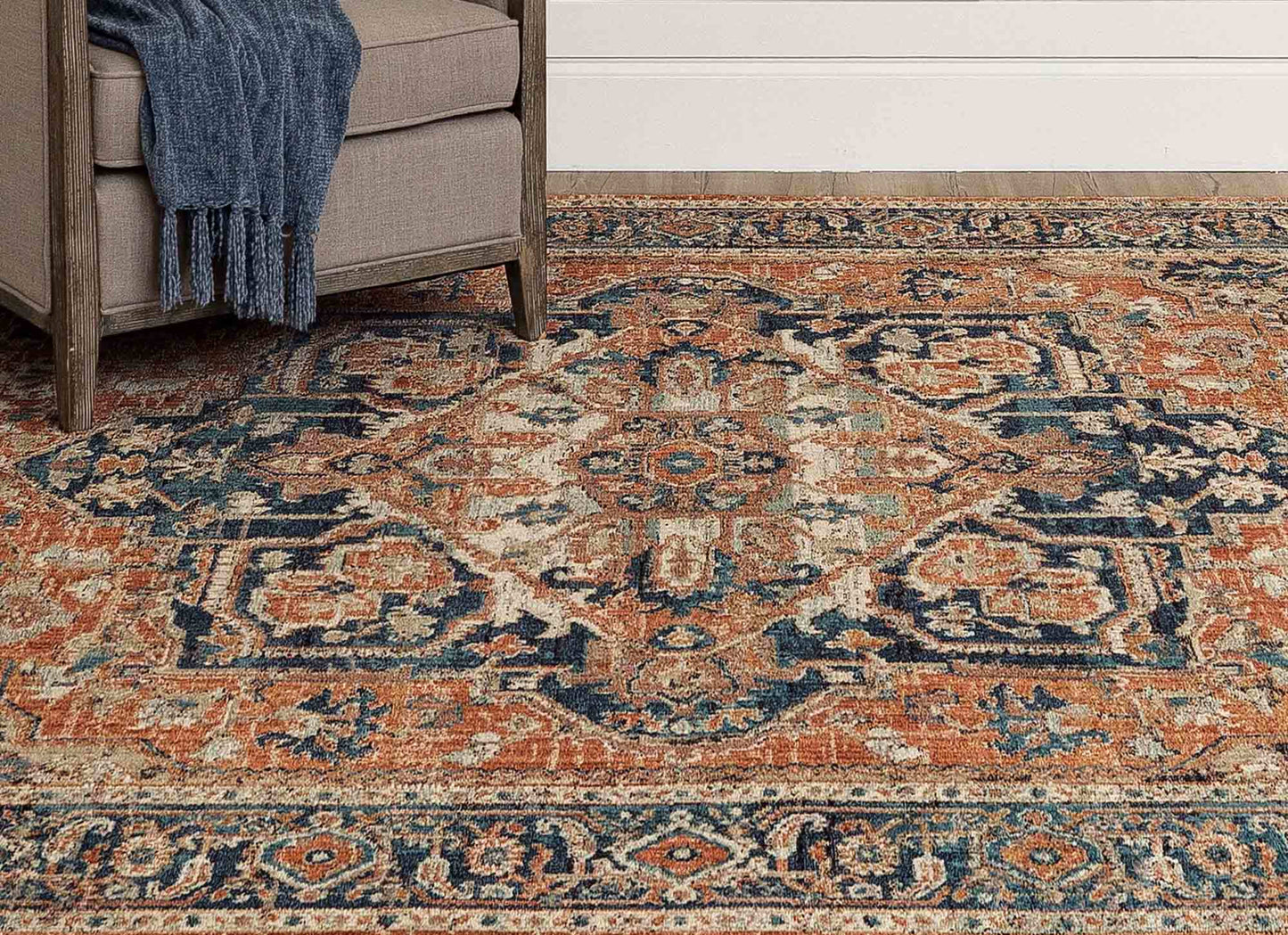 Grasmere Coral in Coral 2'X3' Area Rugs