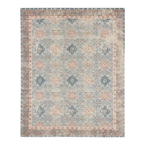 Hazega Blue/Rose in Blue/Rose 5'X8' Area Rugs