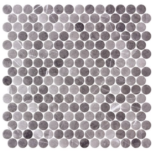 Carolina Dots Collection in Herrera Grafite Glass Tile