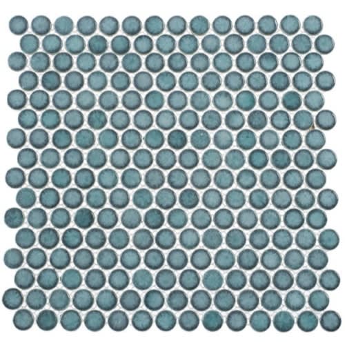 Greenwich Collection Penny Round in Historic Grand (Penny Round) Glass Tile