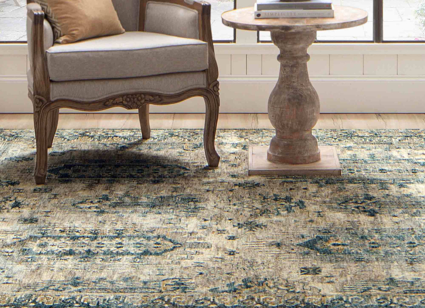 Karamar Cream in Cream 9'X12'2" Area Rugs