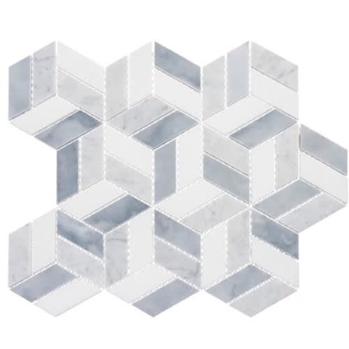 Joyous Moments in Kitten Play 1x2 1/4 Hex Natural Stone