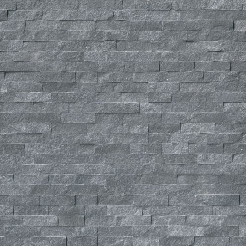 Rockmount Stacked Stone Collection in Cosmic Black Natural Stone