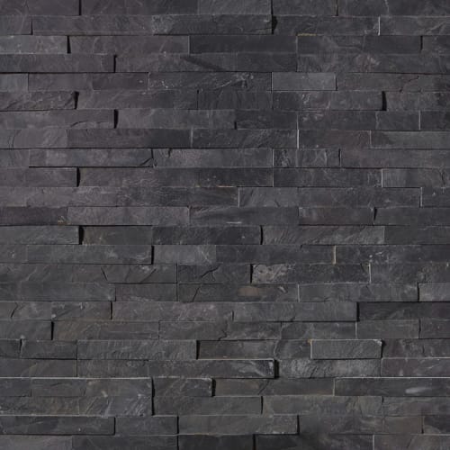 Rockmount Stacked Stone Collection in Premium Black Natural Stone