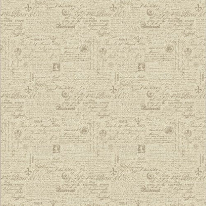 Lettres D’Amour - Parchment in Parchment Area Rugs
