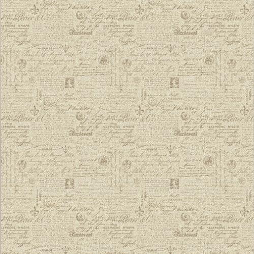 Lettres D’Amour - Parchment in Parchment Area Rugs