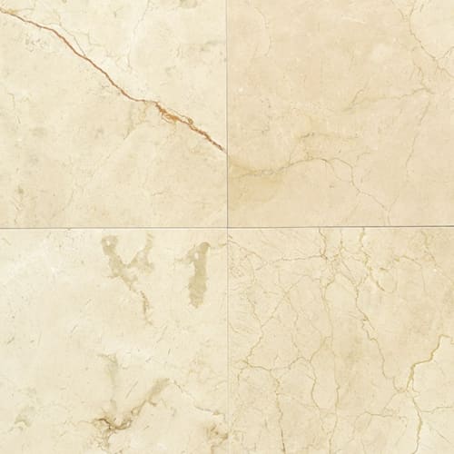 Marble in Crema Marfil Cl-18x18x.5-Polished Natural Stone