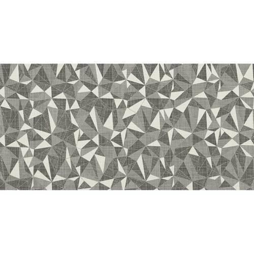 Fabric Art in Modern Kaleidoscope White Ash Prism 12x24 Tile