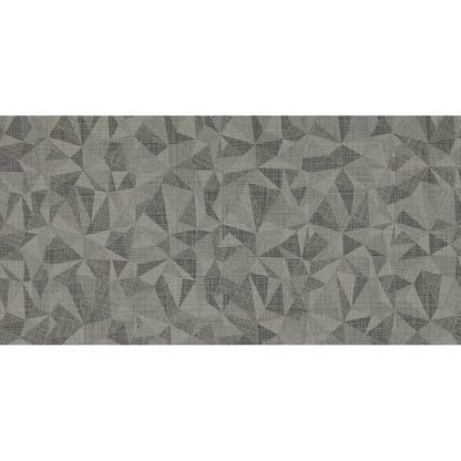 Fabric Art in Modern Kaleidoscope Ashen Steel Prism 12x24 Tile