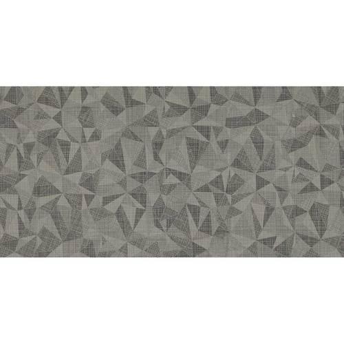 Fabric Art in Modern Kaleidoscope Ashen Steel Prism 12x24 Tile
