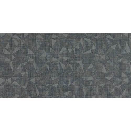Fabric Art in Modern Kaleidoscope Midnight Steel Prism 12x24 Tile