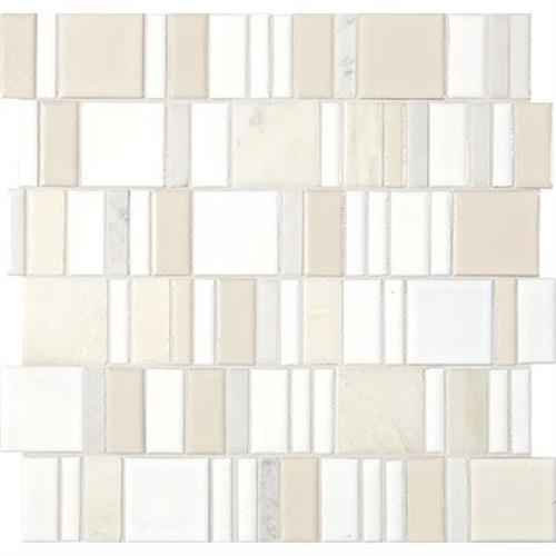 Midpark Mosaics in Cloud Mosaic (Square 2"xrandom) - 13x13 Tile