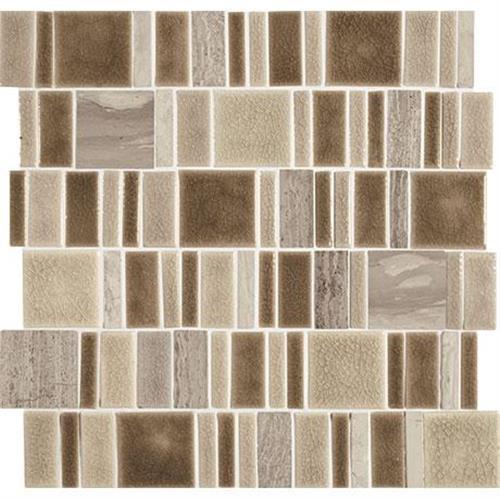 Midpark Mosaics in Sandbox Mosaic (Square 2"xrandom) - 13x13 Tile