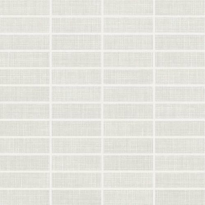 Fabric Art in Modern Textile White 1x3 Tile