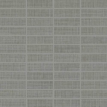 Fabric Art in Modern Textile Medium Gray 1x3 Tile