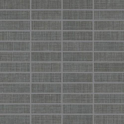 Fabric Art in Modern Textile Dark Gray 1x3 Tile