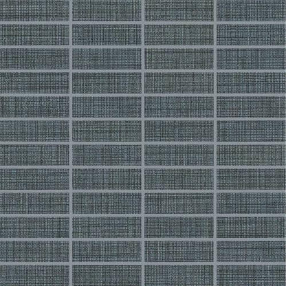 Fabric Art in Modern Textile Midnight Blue 1x3 Tile