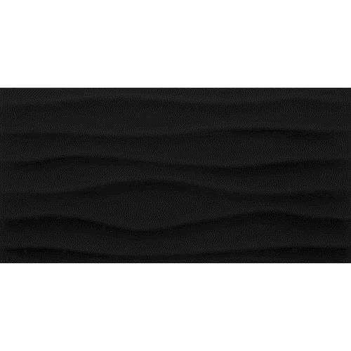Multitude in Domino Black Wave 12x24 Tile