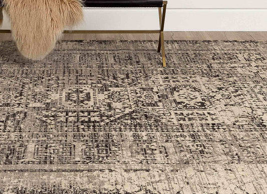 Malvern Grey in Grey 6'6"x9'6" Area Rugs