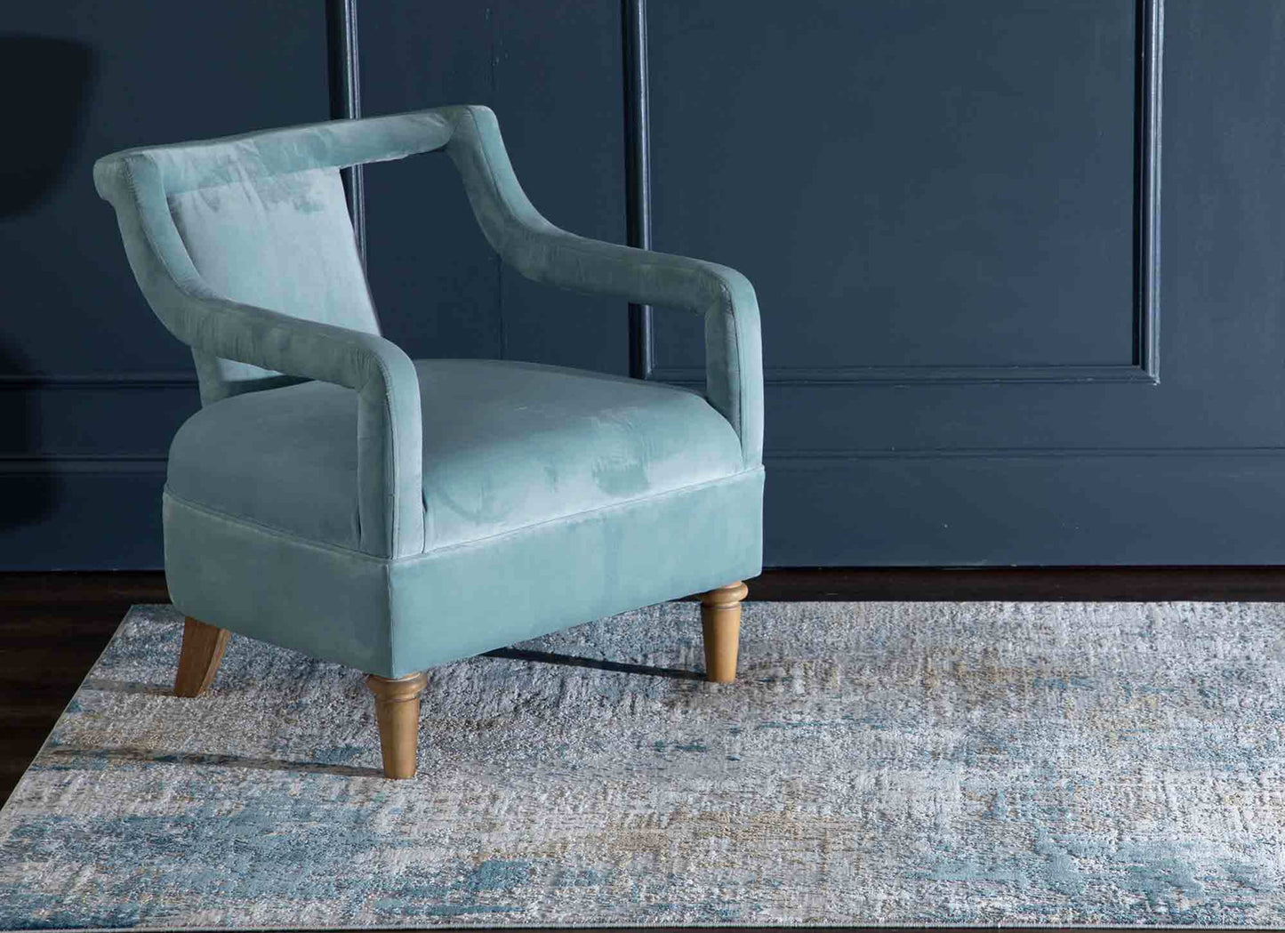 Marseille Blue in Blue 5'X8' Area Rugs