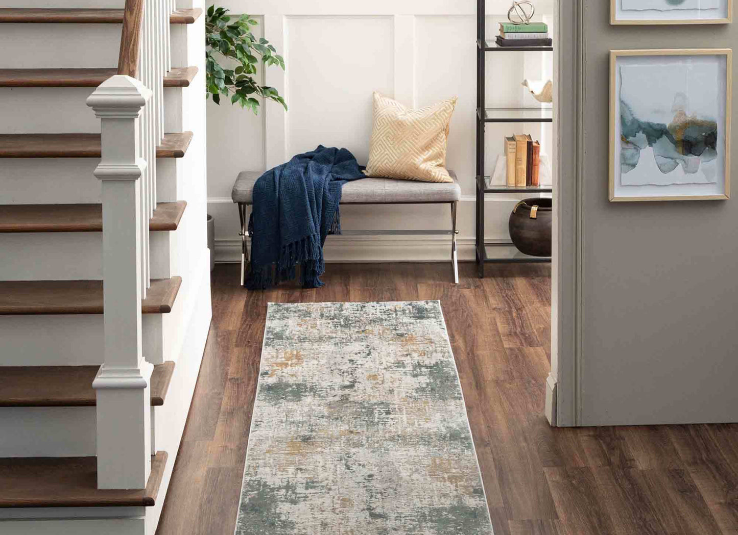 Marseille Grey in Grey 2'6"x8' Area Rugs