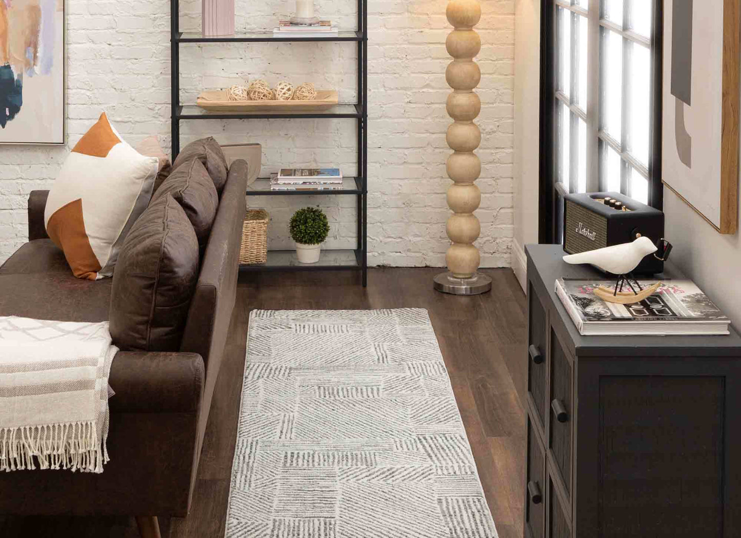 Minoan Frost Grey in Frost Grey 2'4"x7'10" Area Rugs