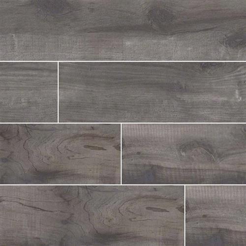 Country River in Mist Tile