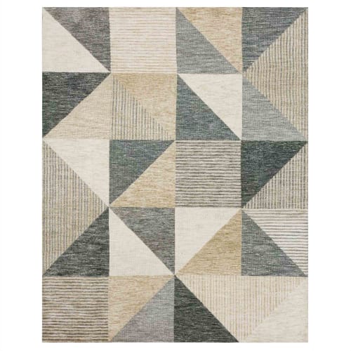 Oblique Tan in Tan 5'3"x7'10" Area Rugs